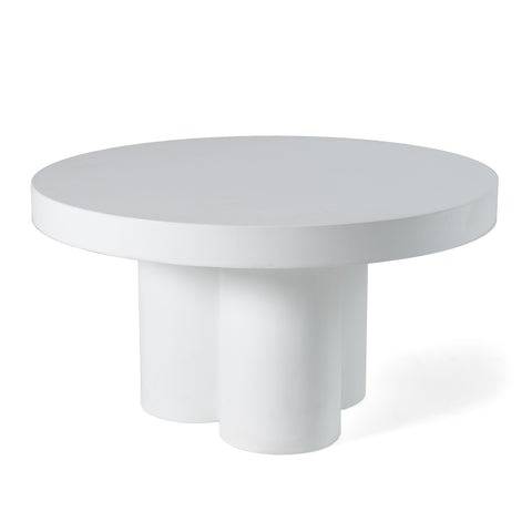 Modrest Bruni Modern White Concrete Coffee Table Model VGGR-623840-WHT