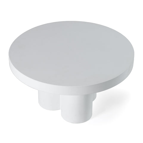 Modrest Bruni Modern White Concrete Coffee Table Model VGGR-623840-WHT