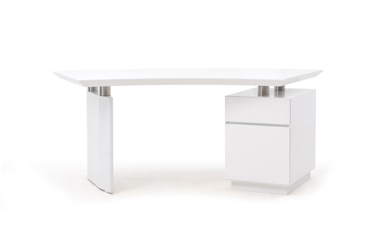 Modrest Stanford Modern White Office Desk Model VGVCBT022-WHT