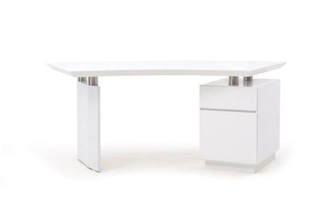 Modrest Stanford Modern White Office Desk Model VGVCBT022-WHT