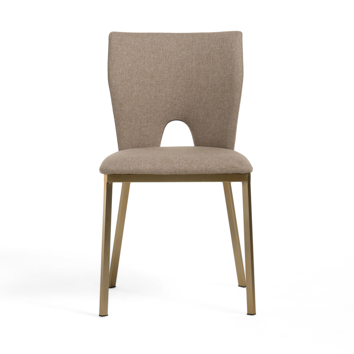 Modrest Burton Modern Beige & Brass Dining Chair (Set of 2) By VIG Furniture