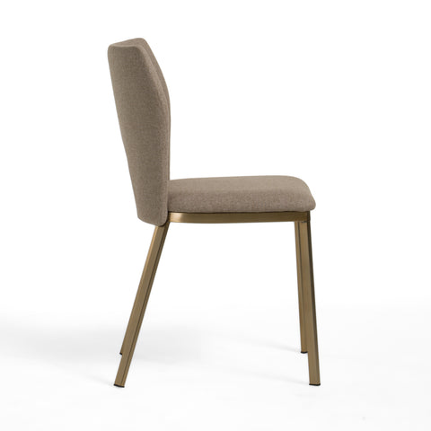 Modrest Burton Modern Beige & Brass Dining Chair (Set of 2) By VIG Furniture