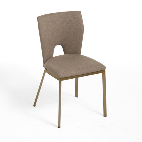 Modrest Burton Modern Beige & Brass Dining Chair (Set of 2) By VIG Furniture