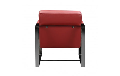 C67 - Red Leather Accent ChairModel:  C67-RED-CH