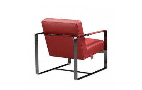C67 - Red Leather Accent ChairModel:  C67-RED-CH
