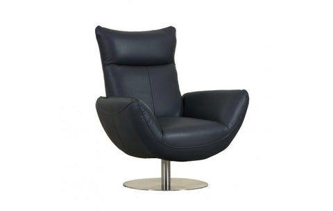 C74 DivanItalia Navy Lounge Chair – Top Grain Italian LeatherModel:  C74-NAVY-CH