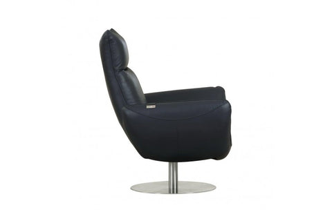 C74 DivanItalia Navy Lounge Chair – Top Grain Italian LeatherModel:  C74-NAVY-CH