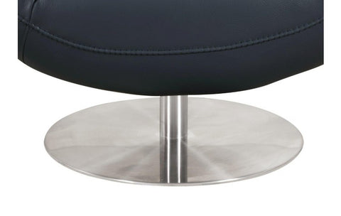 C74 DivanItalia Navy Lounge Chair – Top Grain Italian LeatherModel:  C74-NAVY-CH