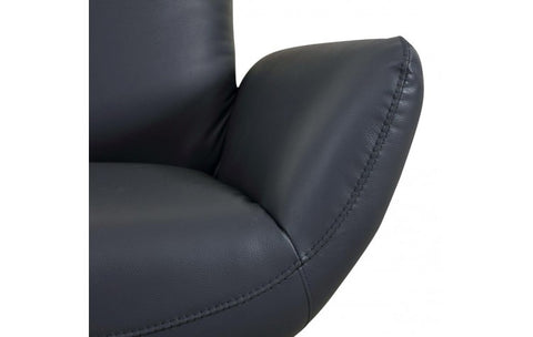 C74 DivanItalia Navy Lounge Chair – Top Grain Italian LeatherModel:  C74-NAVY-CH