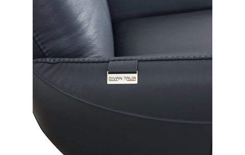 C74 DivanItalia Navy Lounge Chair – Top Grain Italian LeatherModel:  C74-NAVY-CH