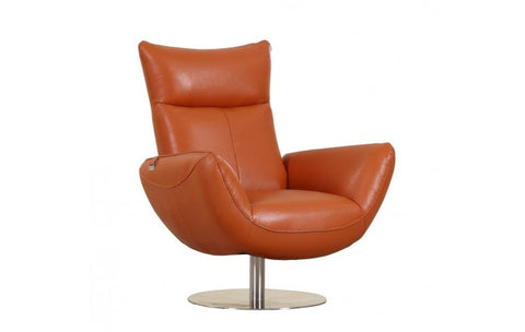 C74 DivanItalia Camel Lounge Chair – Top Grain Italian LeatherModel:  C74-ORANGE-CH