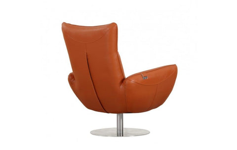 C74 DivanItalia Camel Lounge Chair – Top Grain Italian LeatherModel:  C74-ORANGE-CH