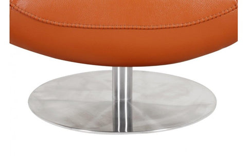 C74 DivanItalia Camel Lounge Chair – Top Grain Italian LeatherModel:  C74-ORANGE-CH