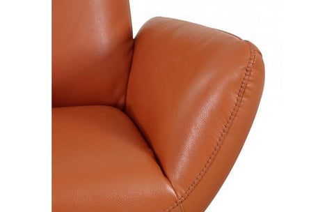 C74 DivanItalia Camel Lounge Chair – Top Grain Italian LeatherModel:  C74-ORANGE-CH