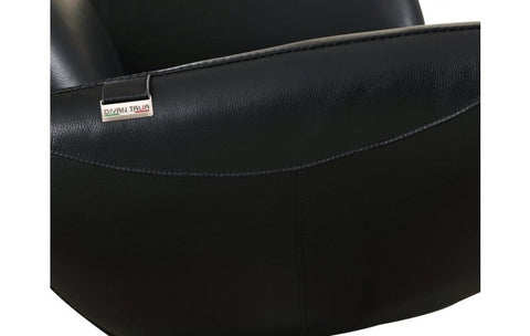 C74 DivanItalia Black Lounge Chair – Top Grain Italian LeatherModel:  C74-BLACK-CH