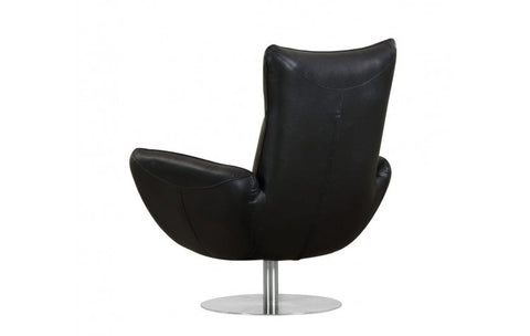 C74 DivanItalia Black Lounge Chair – Top Grain Italian LeatherModel:  C74-BLACK-CH