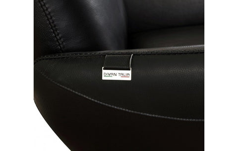 C74 DivanItalia Black Lounge Chair – Top Grain Italian LeatherModel:  C74-BLACK-CH
