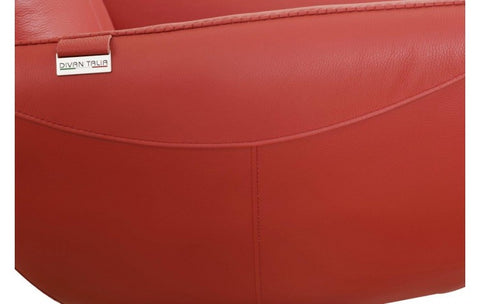 C74 DivanItalia Red Lounge Chair – Top Grain Italian LeatherModel:  C74-RED-CH