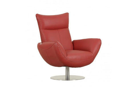 C74 DivanItalia Red Lounge Chair – Top Grain Italian LeatherModel:  C74-RED-CH