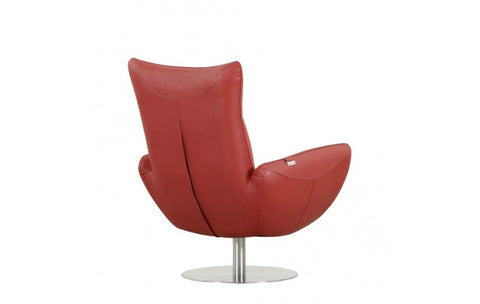 C74 DivanItalia Red Lounge Chair – Top Grain Italian LeatherModel:  C74-RED-CH