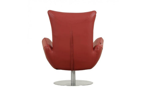 C74 DivanItalia Red Lounge Chair – Top Grain Italian LeatherModel:  C74-RED-CH