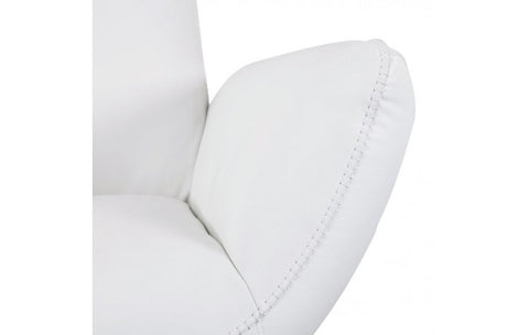 C74 DivanItalia White Lounge Chair – Top Grain Italian LeatherModel:  C74-WHITE-CH