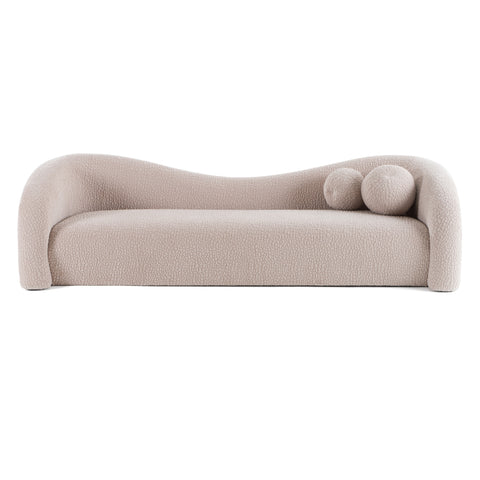 Divani Casa Calico Contemporary Beige Fabric 3 Seat Sofa Model VGOD-ZW-22019-3S-BGE