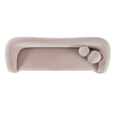 Divani Casa Calico Contemporary Beige Fabric 3 Seat Sofa Model VGOD-ZW-22019-3S-BGE