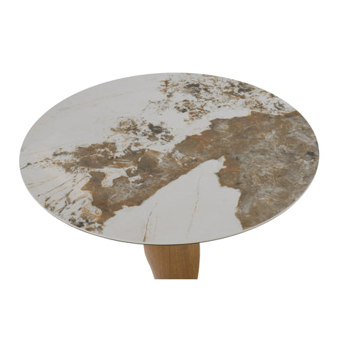 Modrest Calvary Mid Century Modern Ceramic & Walnut Bar Table Model VGCS-BT-22100-WAL