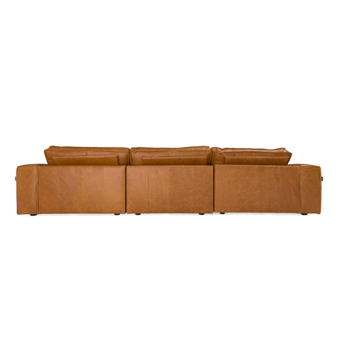 Modrest Cambria Modern Laf Cognac Leather Sectional Sofa Model VGKK-KF1123-SECT