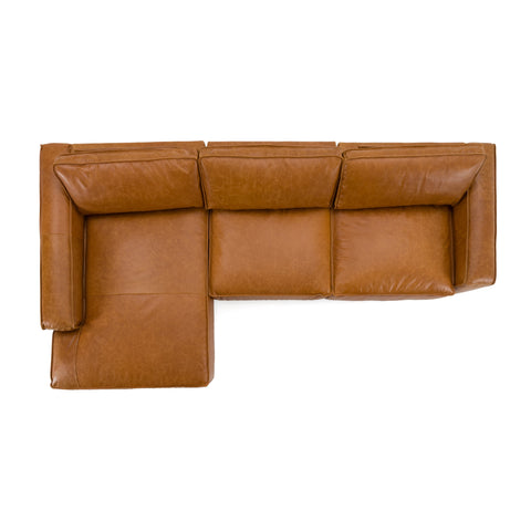 Modrest Cambria Modern Laf Cognac Leather Sectional Sofa Model VGKK-KF1123-SECT