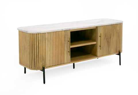 Modrest Cambridge White Marble & Mango Tv Stand Model VGEDRID118002-TV