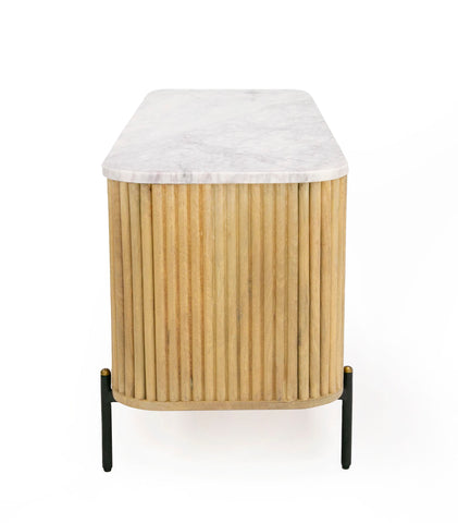 Modrest Cambridge White Marble & Mango Tv Stand Model VGEDRID118002-TV