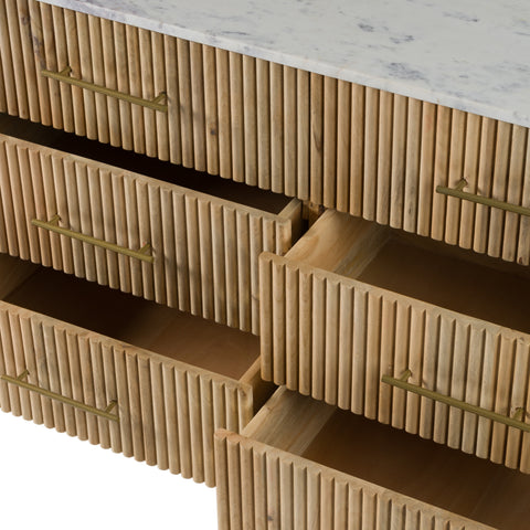 Modrest Cambridge White Marble & Mango Dresser Model VGED-RID112410