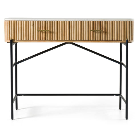 Modrest Cambridge White Marble & Mango Vanity Table Model VGED-RID111114