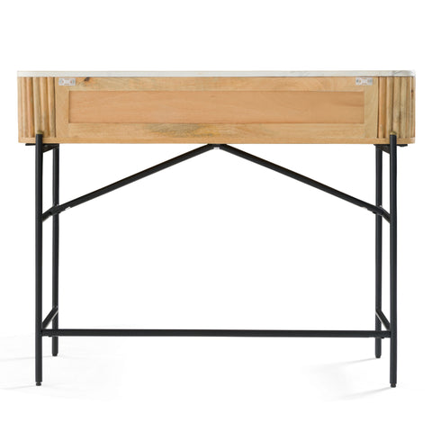 Modrest Cambridge White Marble & Mango Vanity Table Model VGED-RID111114