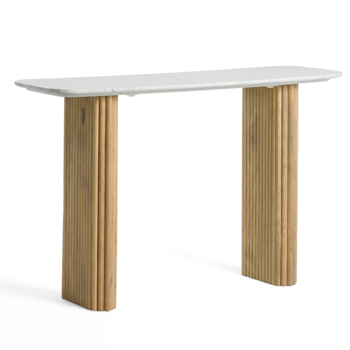 Modrest Cambridge White Marble & Mango Console Table Model VGEDRID112007-CON