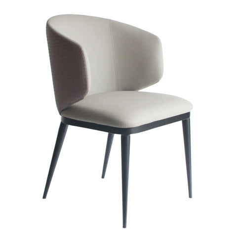 Modrest Caplan Modern Beige Leatherette Dining Armchair Model VGYFDC1102-BEI-DC