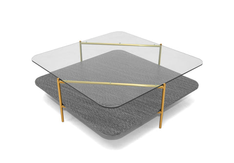 Modrest Cari Glam Gold & Glass Coffee Table Model VGODLZ-247RC-GOLD-CT
