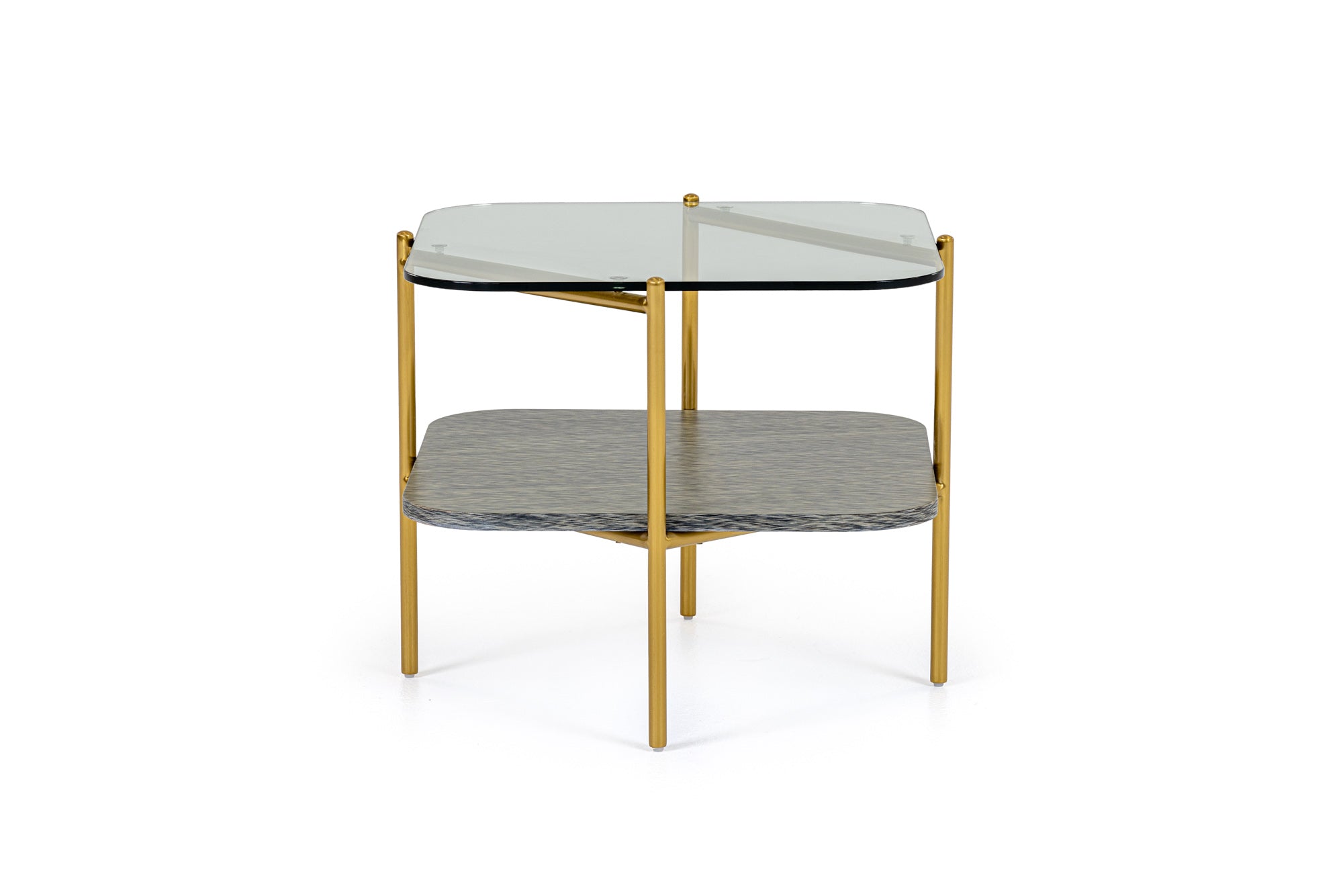 Modrest Cari Glam Gold & Glass End Table Model VGODLZ-247E-GOLD-ET