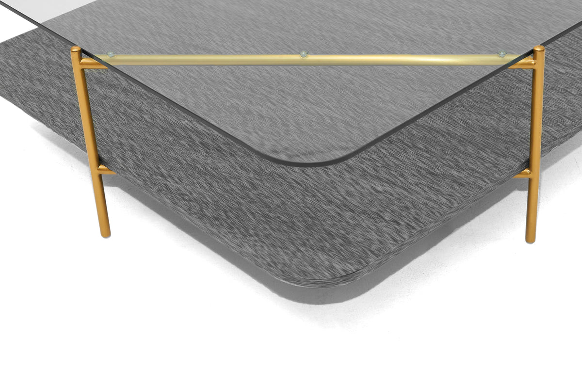 Modrest Cari Glam Gold & Glass End Table Model VGODLZ-247E-GOLD-ET