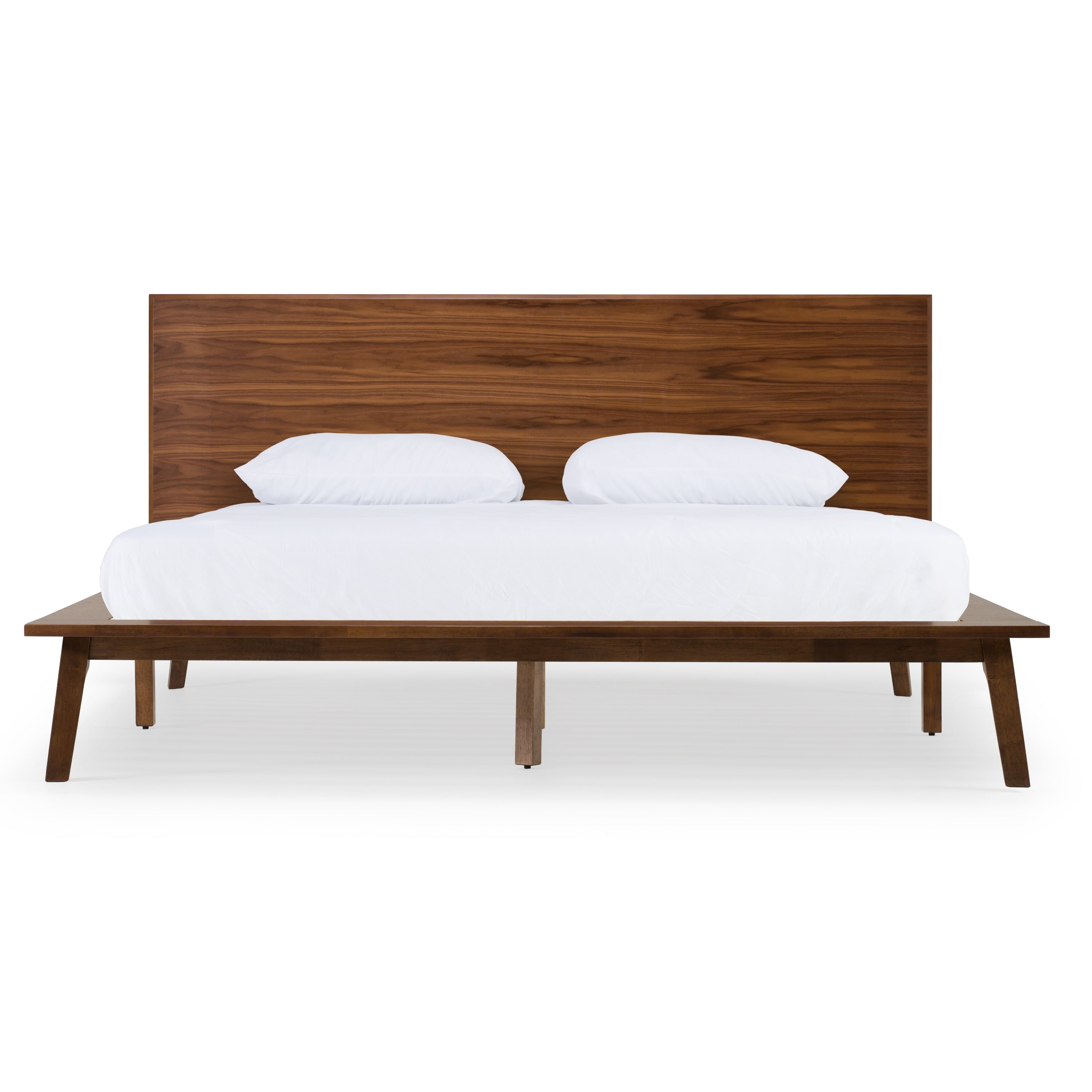 Modrest Carmen Mid Century Modern Walnut Bed Model VGMABR-79-BED
