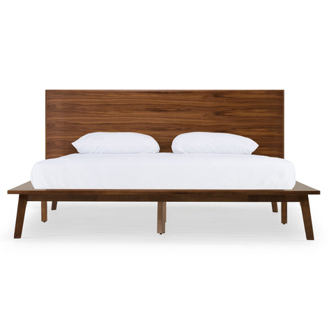 Modrest Carmen Mid Century Modern Walnut Bed Model VGMABR-79-BED