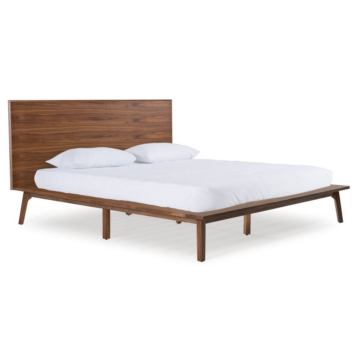 Modrest Carmen Mid Century Modern Walnut Bed Model VGMABR-79-BED