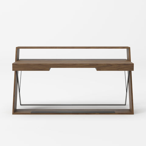 Modrest Carrie Modern Walnut & Black Office Desk Model VGBBMQ1903DK-DESK