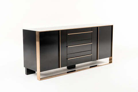 Nova Domus Cartier Modern Black & Rosegold Buffet By VIG Furniture