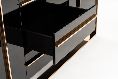 Nova Domus Cartier Modern Black & Rosegold Buffet By VIG Furniture