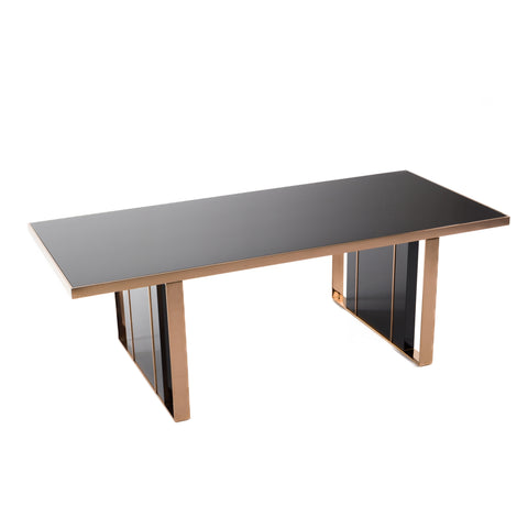 Nova Domus Cartier Modern Black & Rosegold Dining Table Model VGVCT-A002