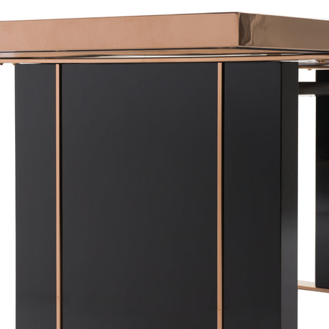 Nova Domus Cartier Modern Black & Rosegold Dining Table Model VGVCT-A002