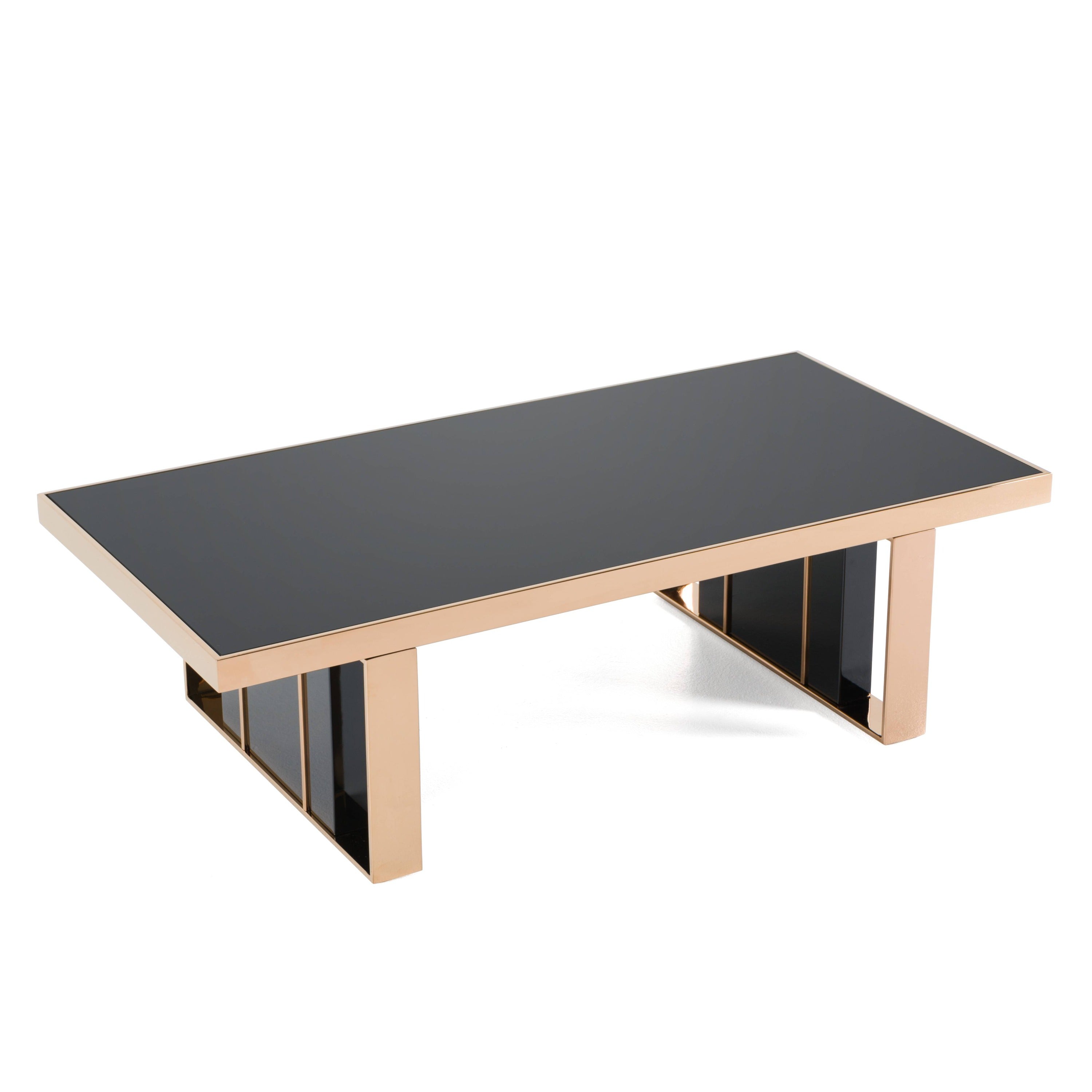 Nova Domus Cartier Modern Black & Rosegold Coffee Table Model VGVCCT-A002